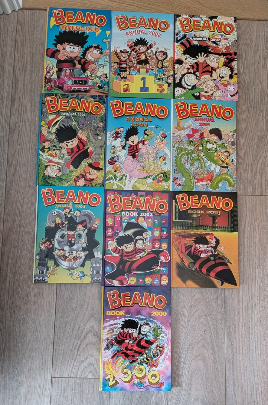 The Complete set  Beano Albums from 2000 's----2000 to 2009