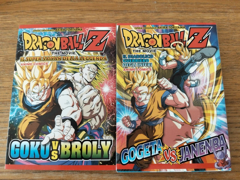 Manga di Dragonball Z volumi Goku vs Broly e Gogeta vs janenba