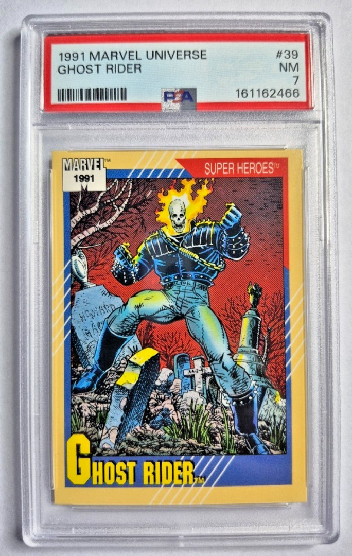 1991 Marvel Universe #39 Ghost Rider Dan Ketch Near Mint PSA 7