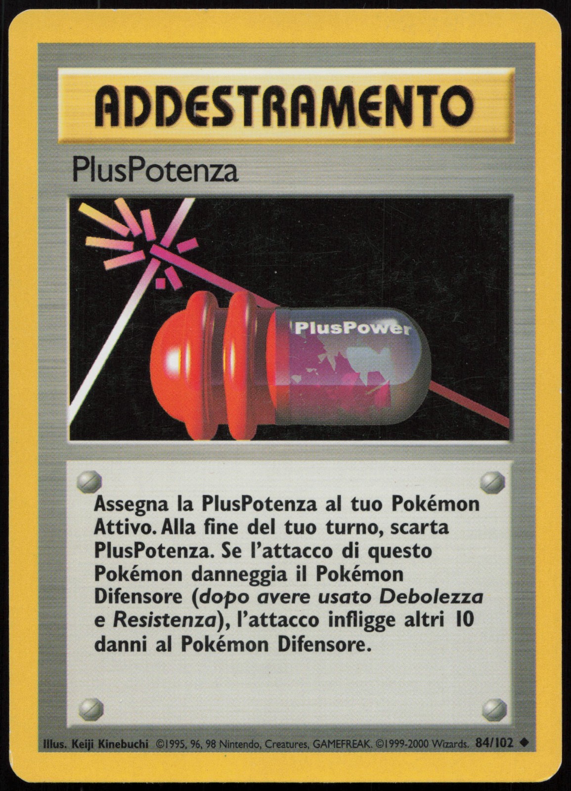 POKEMON TCG PLUSPOTENZA 84/102 EXCELLENT SET BASE NON COMUNE ITA 2000 TRAINER