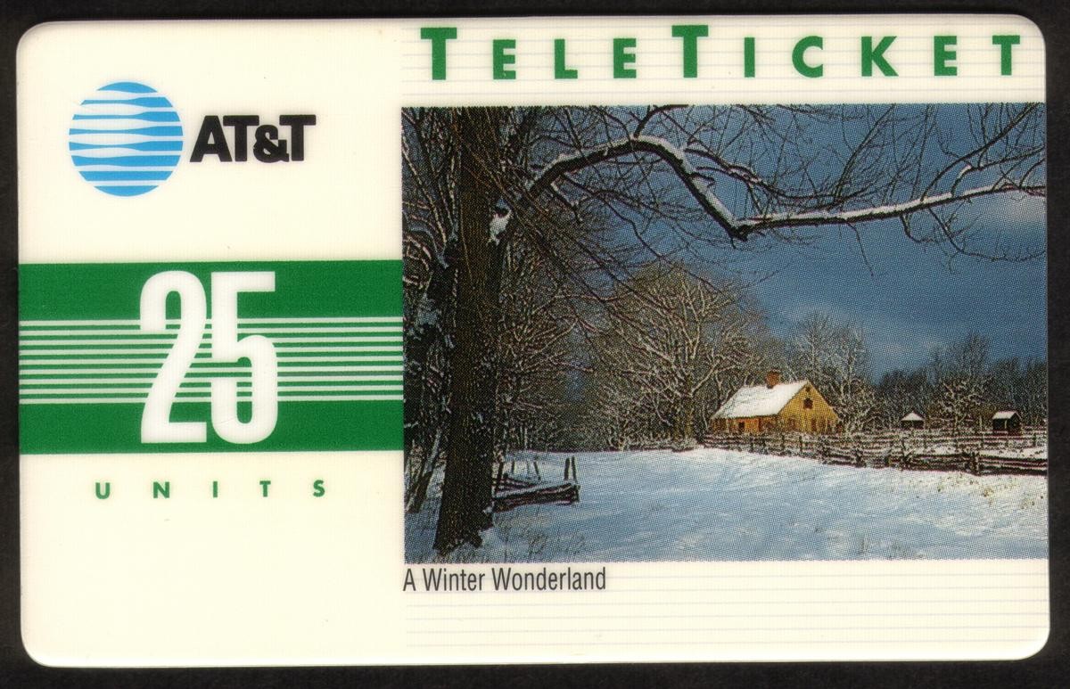 25u 1992 Holiday Christmas Winter Wonderland (English) SEALED! Phone Card