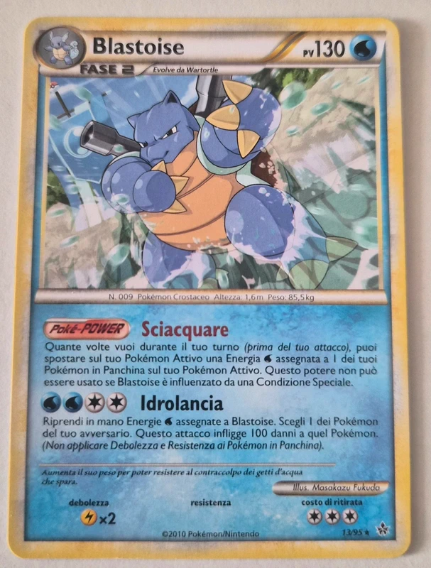 Carta Pokémon Blastoise Rara forze scatenate 13/95