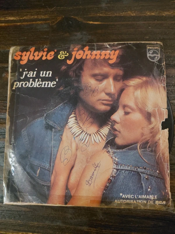 johnny hallyday sylvie vartan j'ai un problème 1973 vinyl 45 tours philips france
