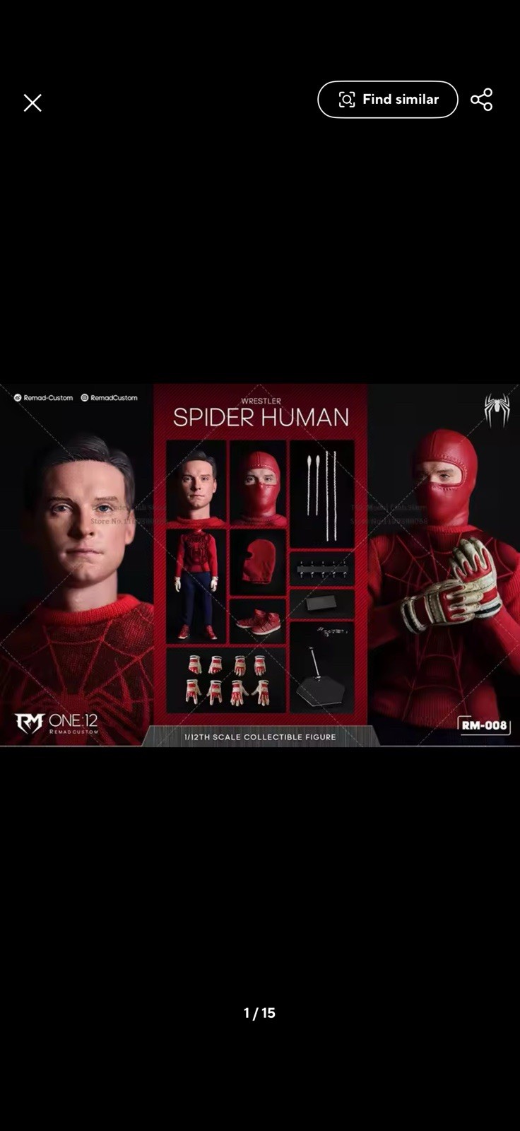 Toys Spider-Man Wrestler Modellino Scala 1/12 Spider Wrestler Tobey Maguire