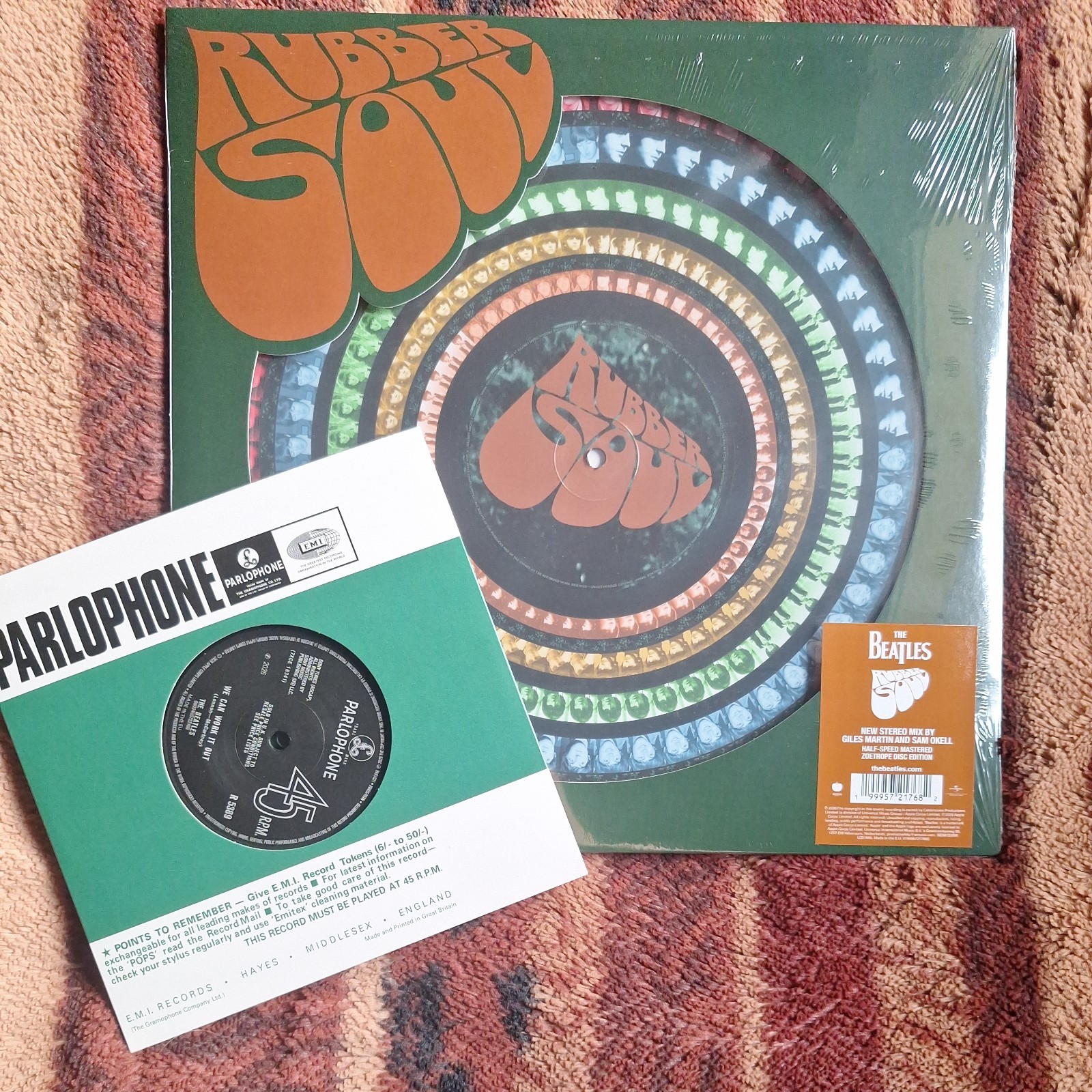 THE BEATLES Rubber Soul - 12"Vinyl  Zoetrope + 7"Vinyl 