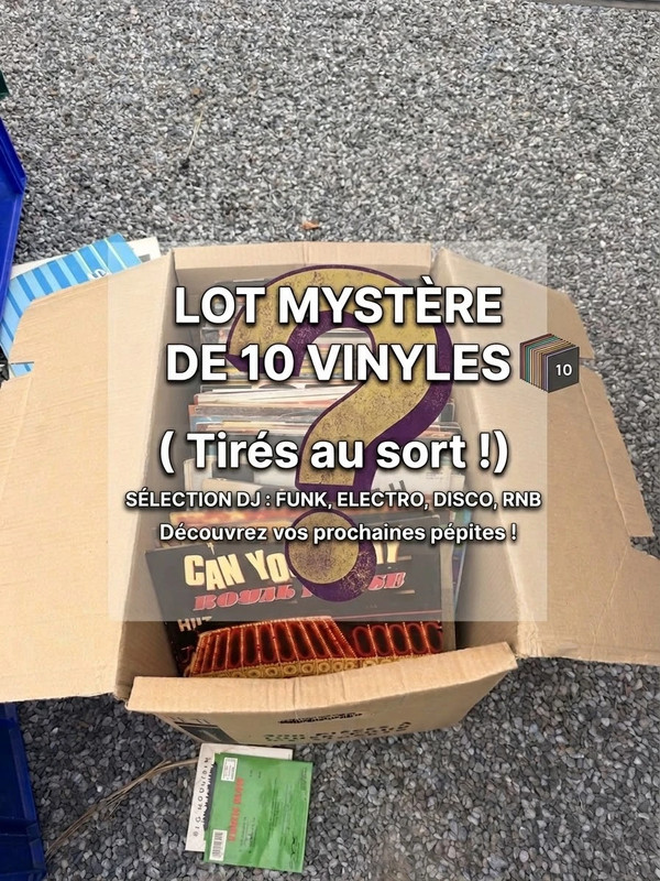 Lot mystère 10 vinyles de DJ. Funk , electro , soul , disco