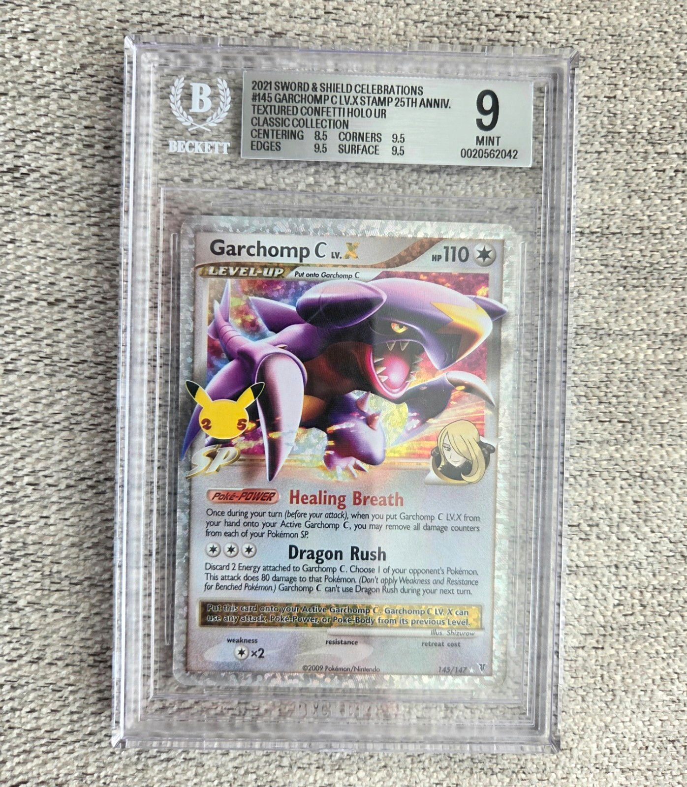 BGS 9 2021 Pokemon Celebrations Classic Collection 145 Garchomp C LV.X
