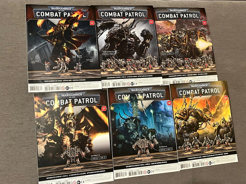 lot de 6 magazines warhammer combat patrol Space marines du chaos CSM Neufs mais sans figurines