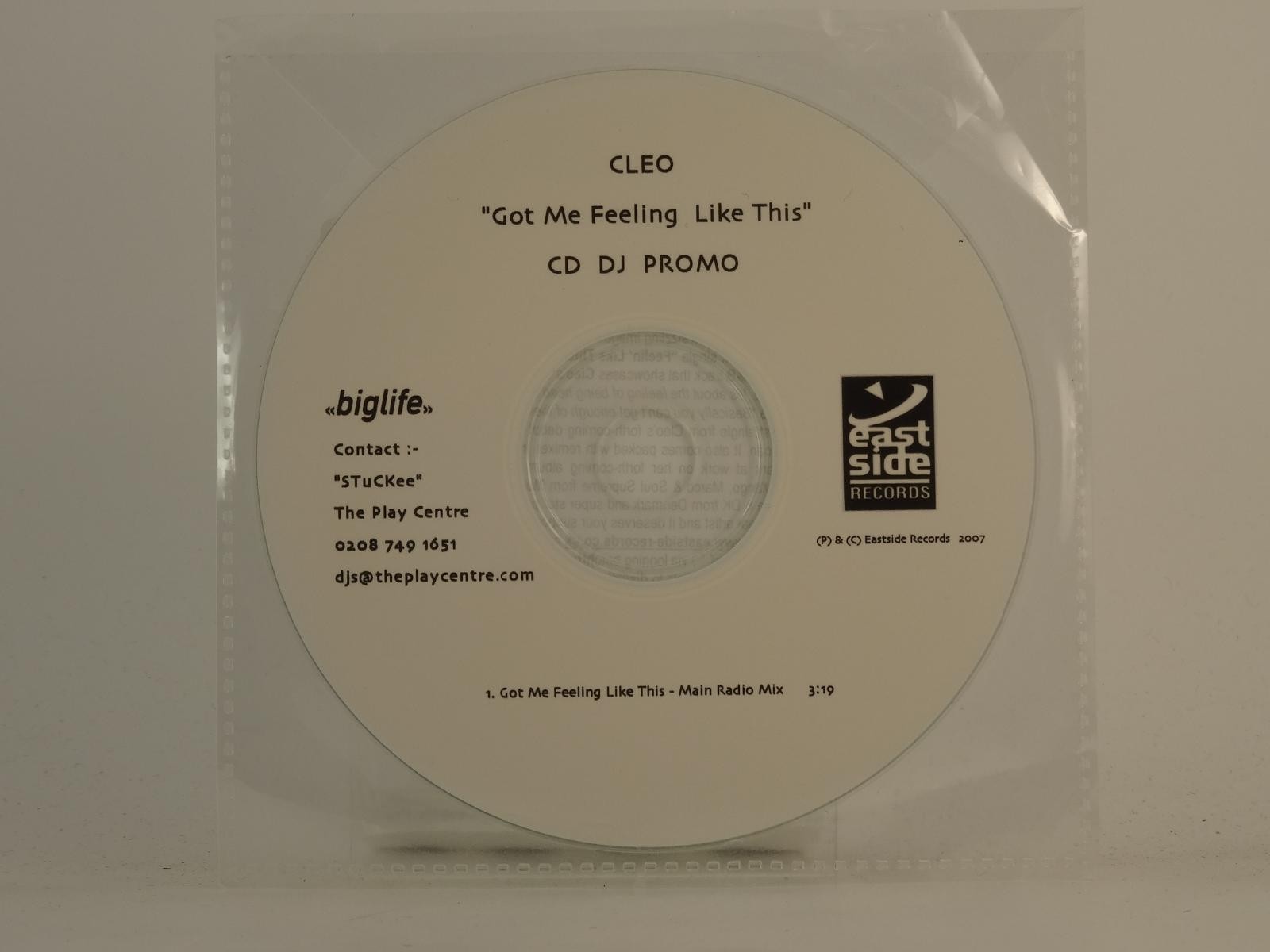 CLEO GOT ME FEELING LIKE THIS (H1) 1 Track Promo CD Single plus Plastic Sleeve 