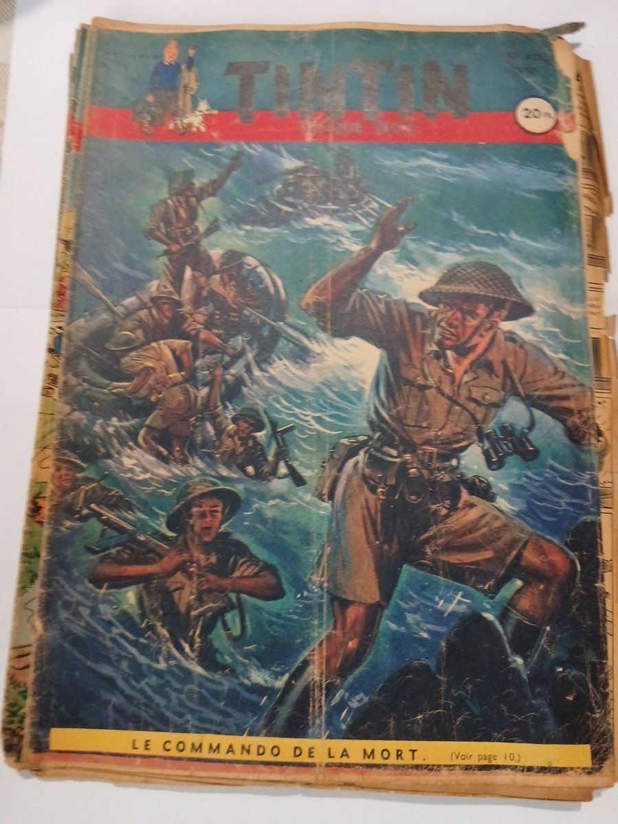 Lot  de 10 Journal Tintin Année 1950 Complète  N° 94 à 103. Edition Francaise