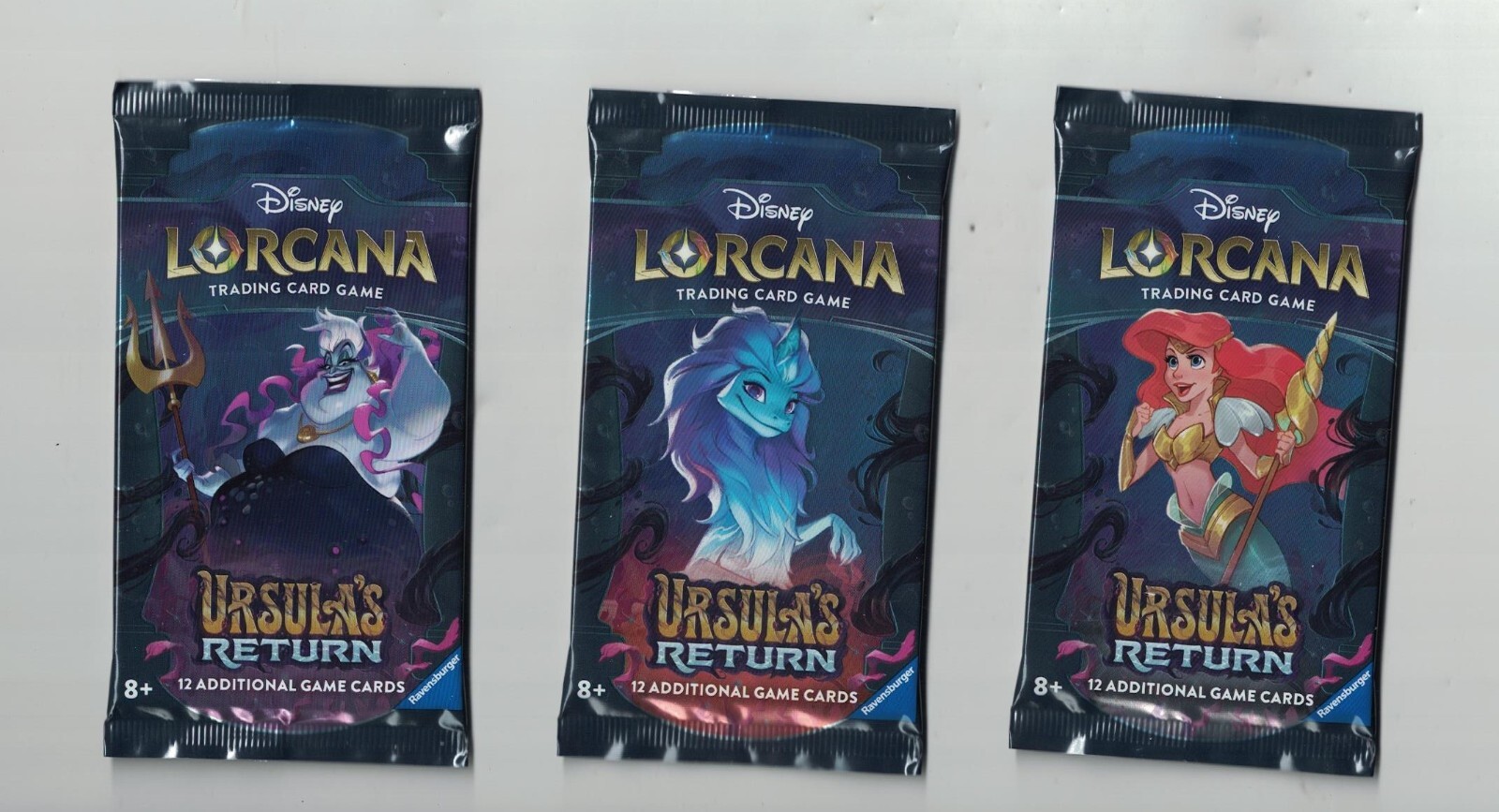 Disney Lorcana Il Ritorno di Ursula (3) Blister Sigillati di (12) Carte Ciascuno