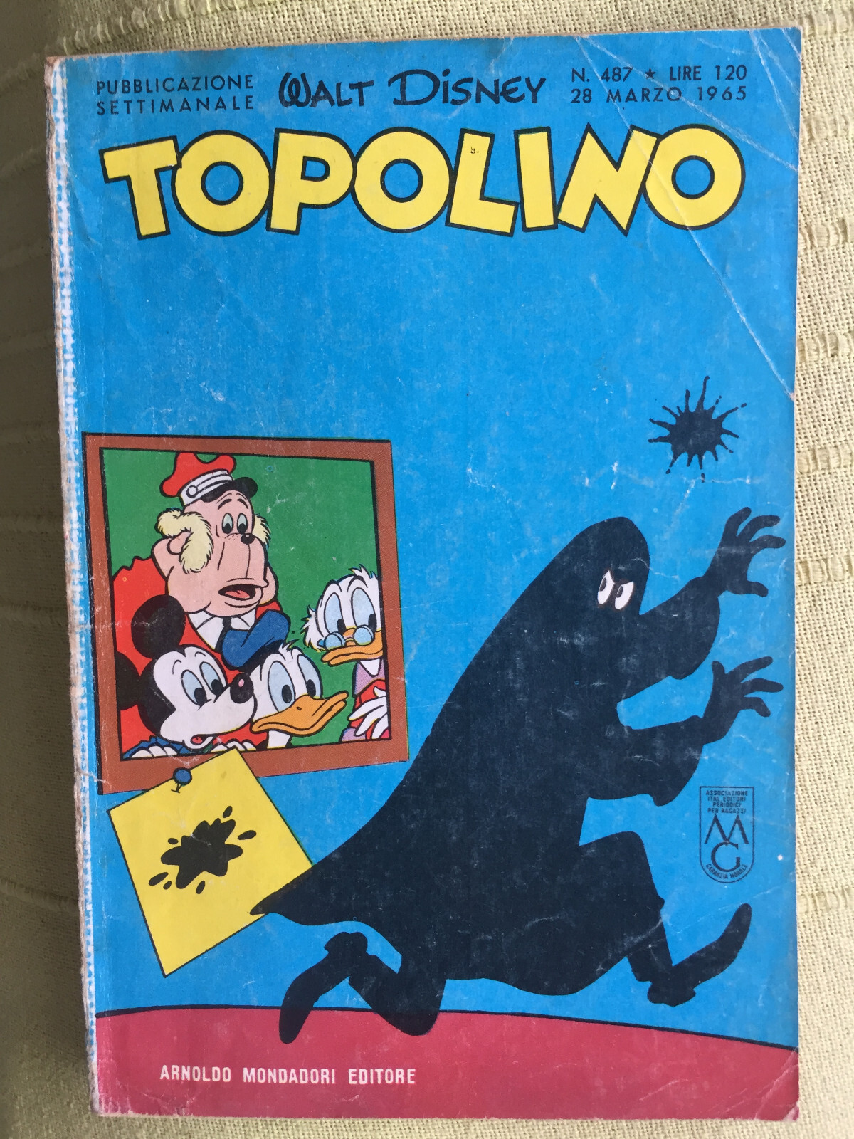 TOPOLINO N° 487 B- 28 MARZO 1965 - CON I BOLLINI+CEDOLA. BUONO/OTTIMO!
