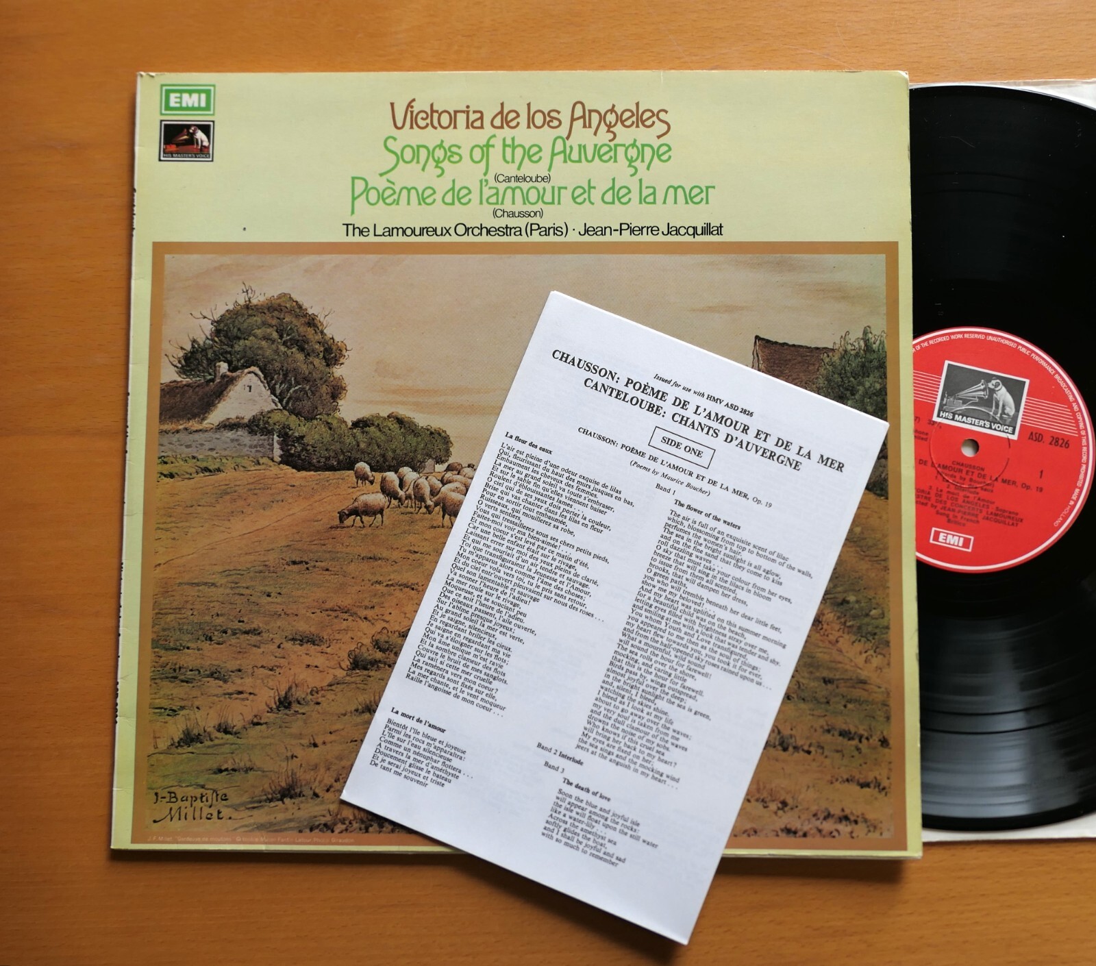 ASD 2826 Songs Of The Auvergne Victoria De Los Angeles EMI + insert Holland NM