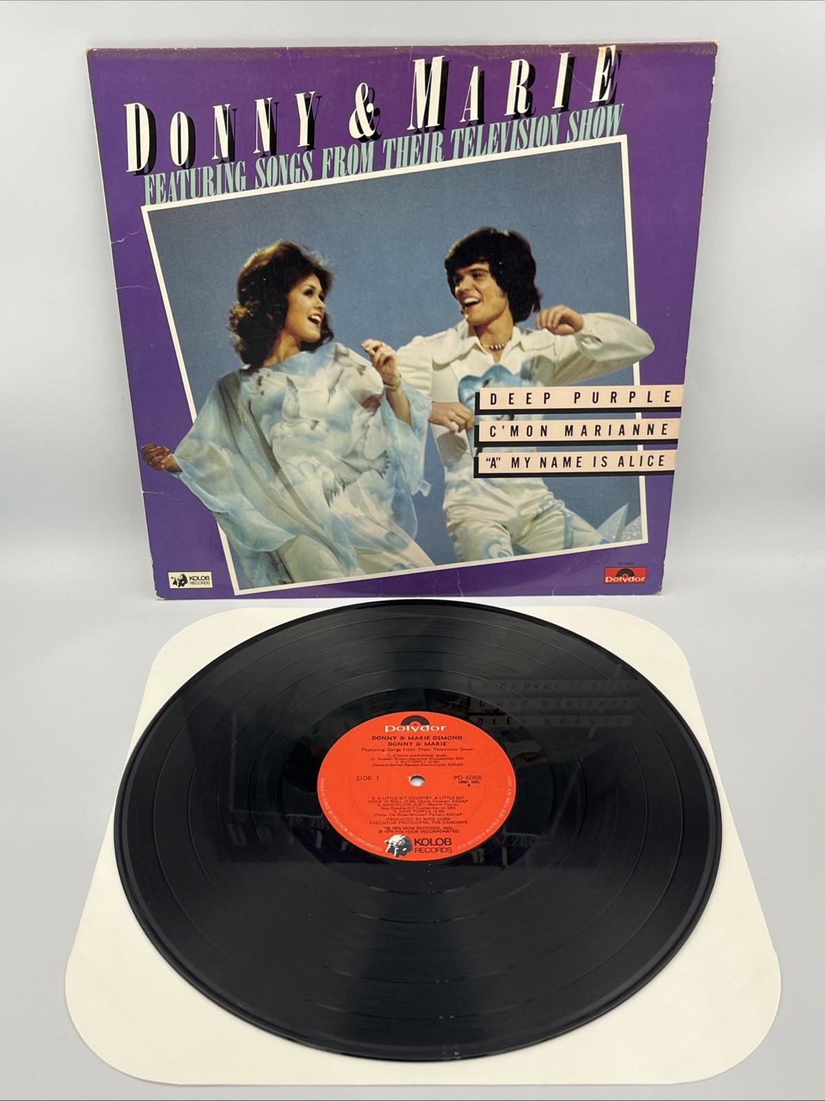 Donny And Marie Osmond Vinyl Lp Songs From Their TV Show PD-6068 Tested