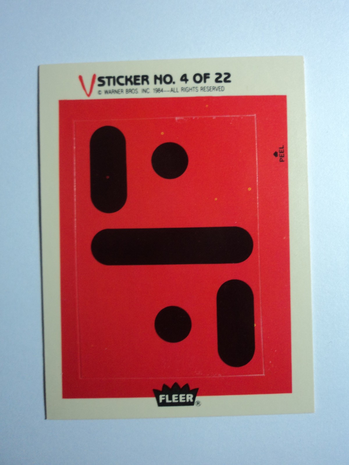 FLEER 1984 " V " (THE SERIES) - STICKER - PUZZLE VARIATION B - STICKER 4 OF 22