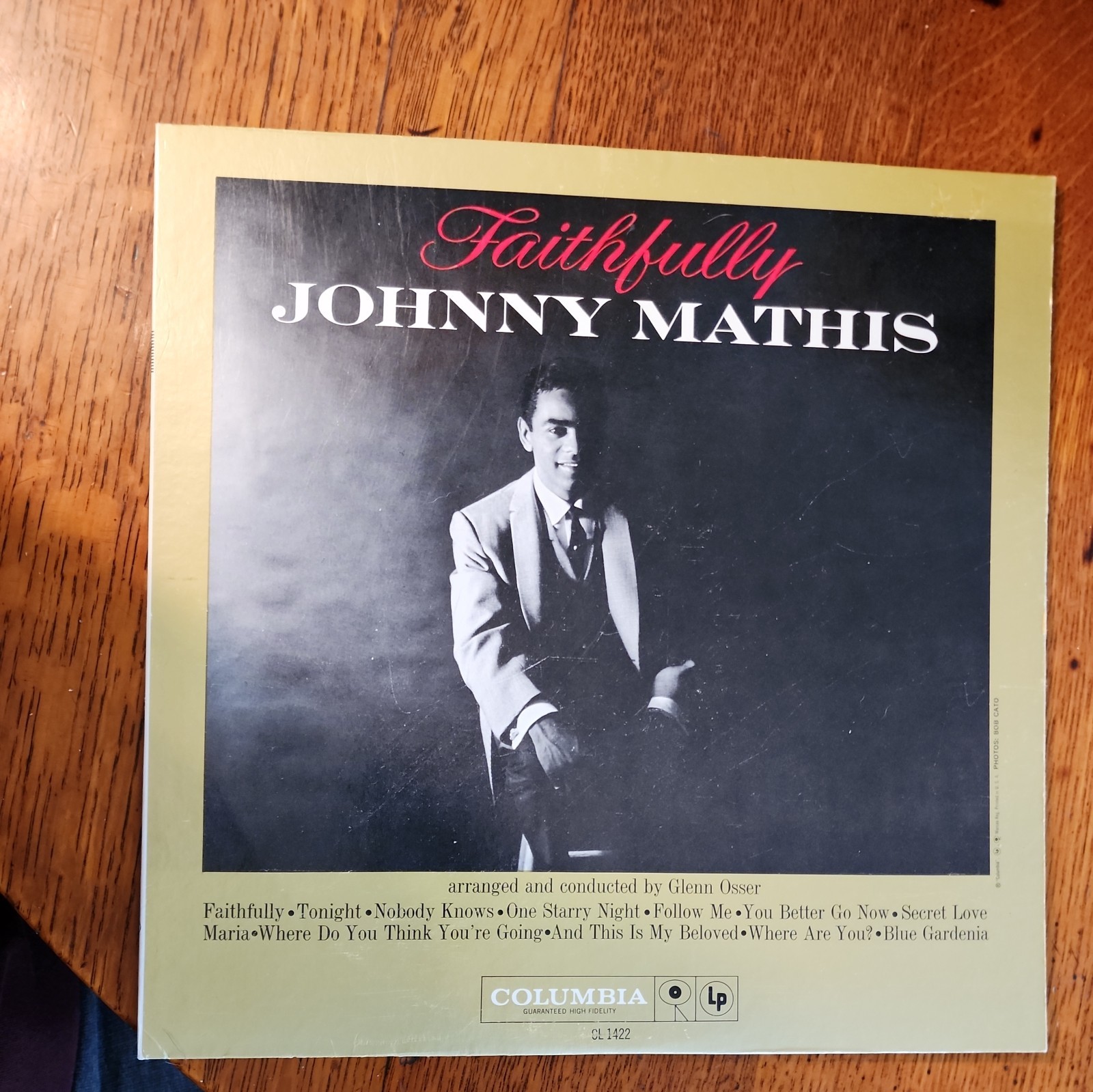 Johnny Mathis: Faithfully. Vinyl Record Album LP CL-1422 Columbia