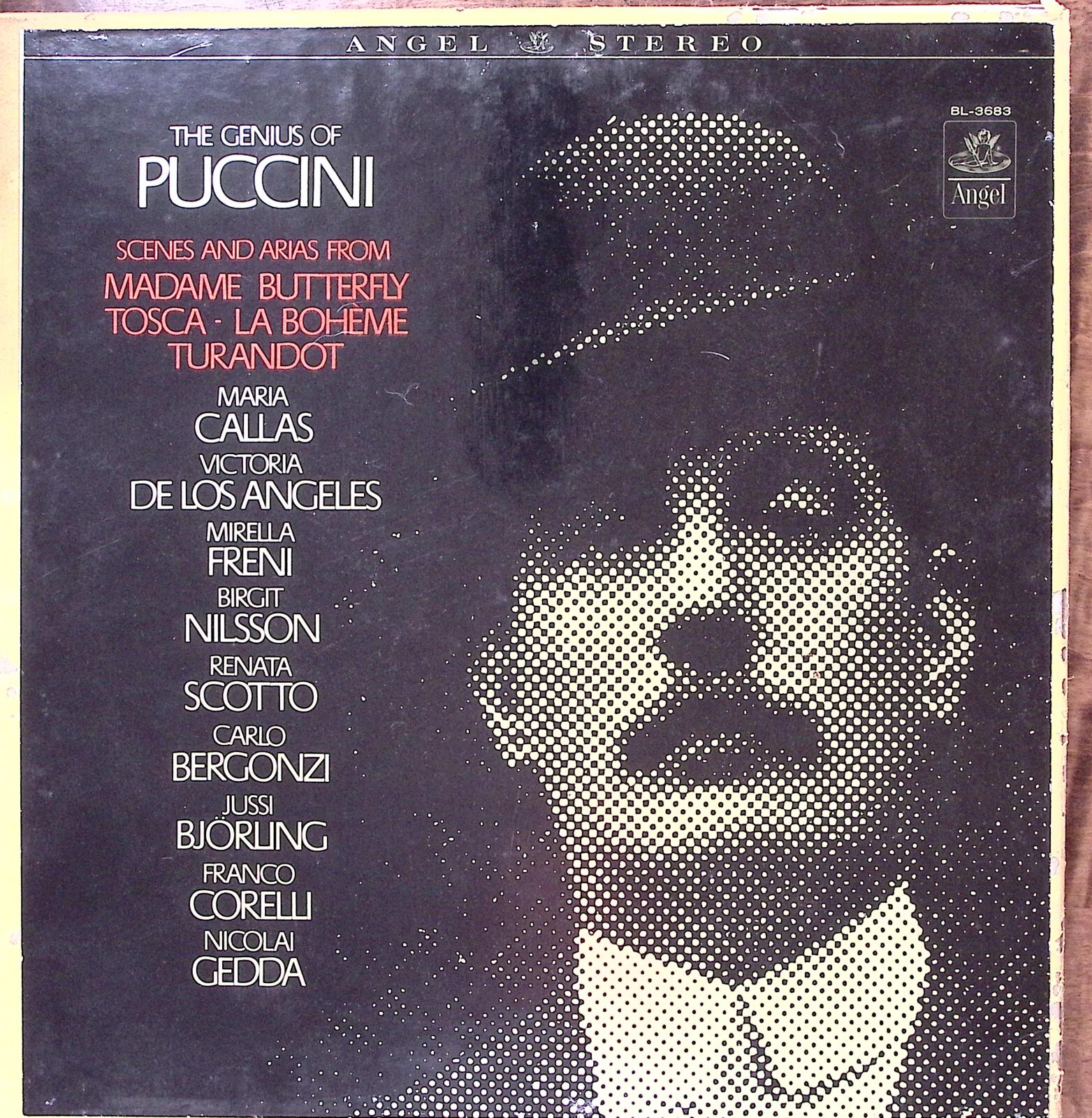 VARIOUS ARTISTS THE GENIUS OF PUCCINI 2-LP-SET ANGEL RECORDS VINYL LP 200-44