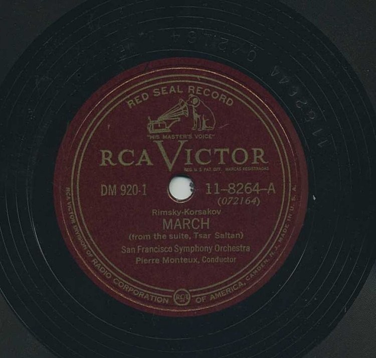 March (Tsar Saltan) / Scheherazade  The San Francisco Symphony Orch.  78 RPM
