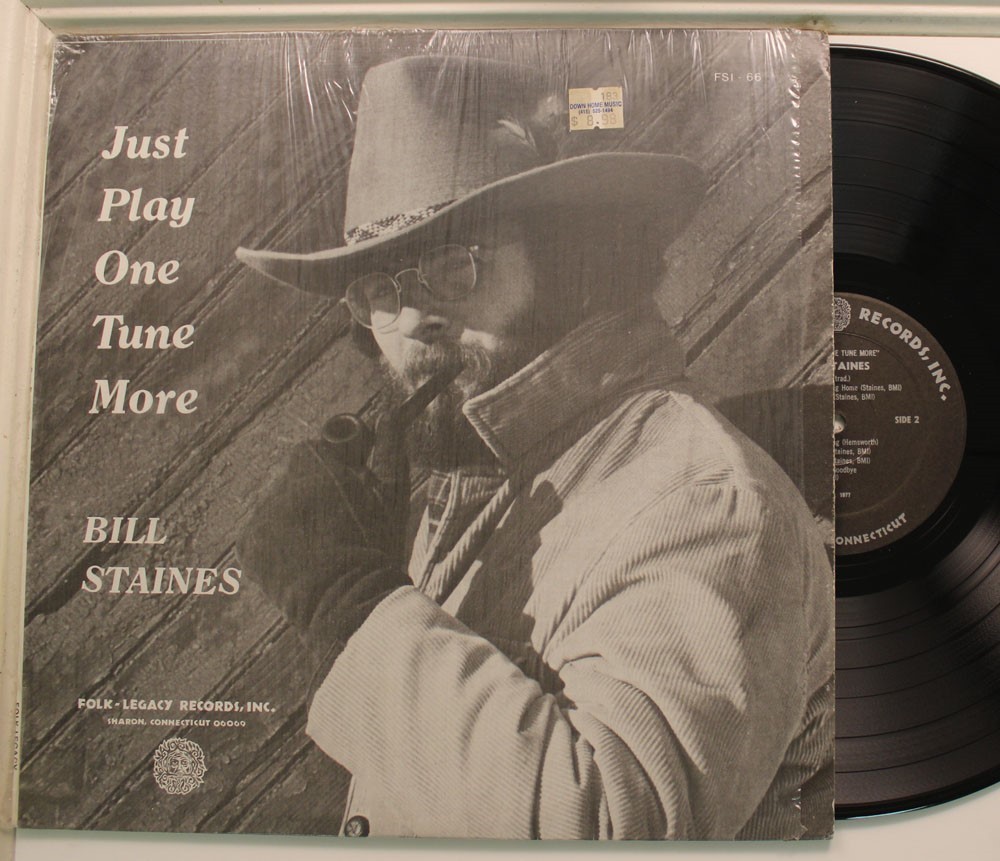 Bill Staines Lp Just Play One Tune More On Folk-Legacy - Vg++ To Nm Shrink!