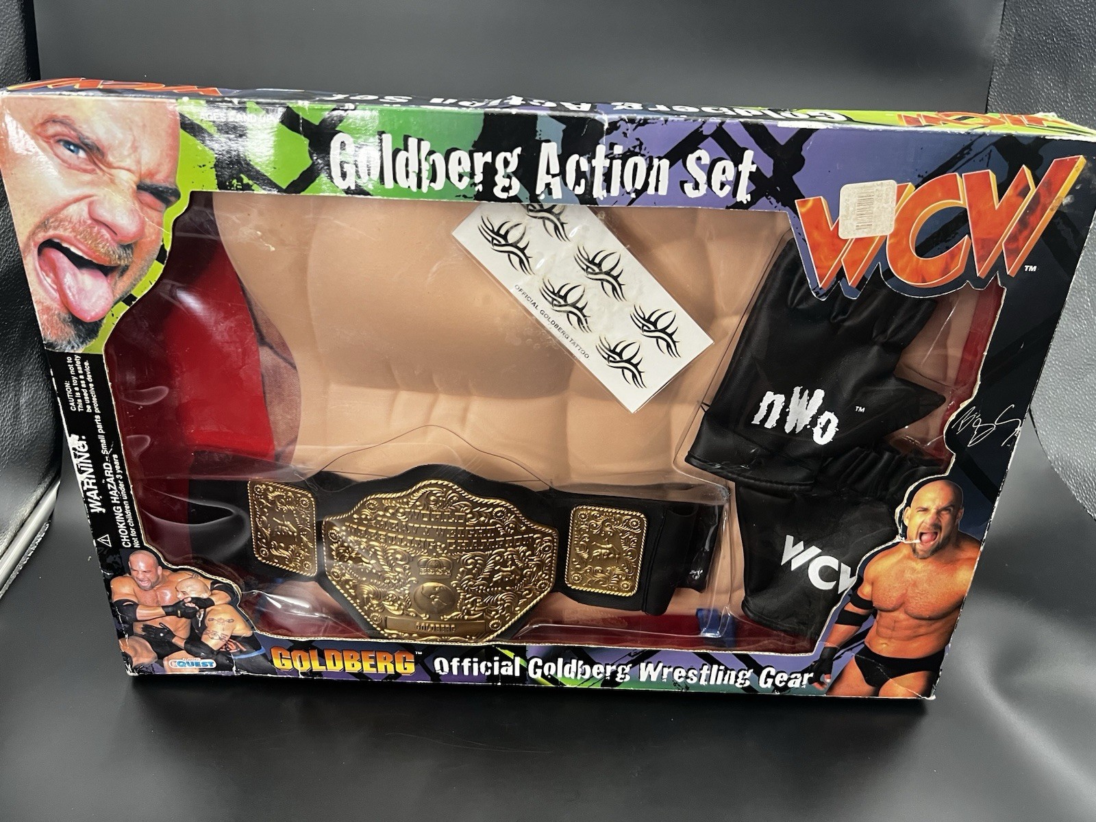 Modellino sigillato WCW Goldberg Action Set Championship Belt Manley Toy Quest 1998