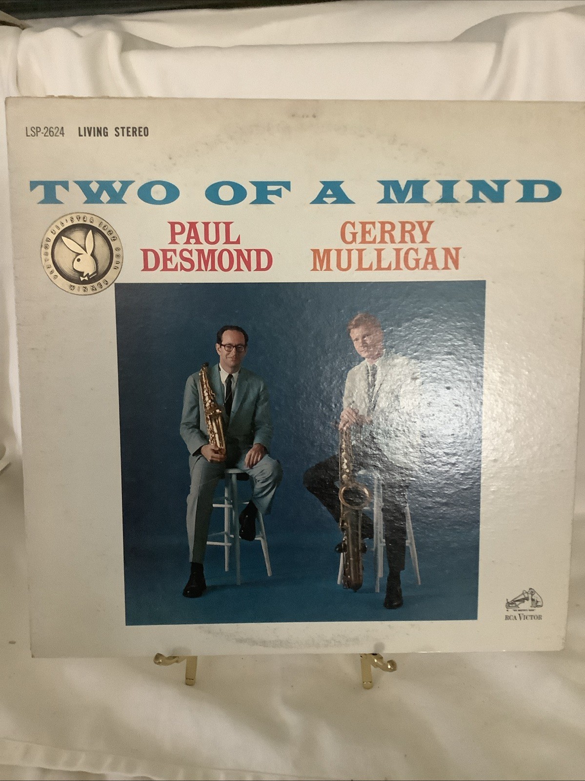Two of a Mind by Paul Desmond And Gerry Mulligan 1962 W/ PLAYBOY HYPE STICKER EX