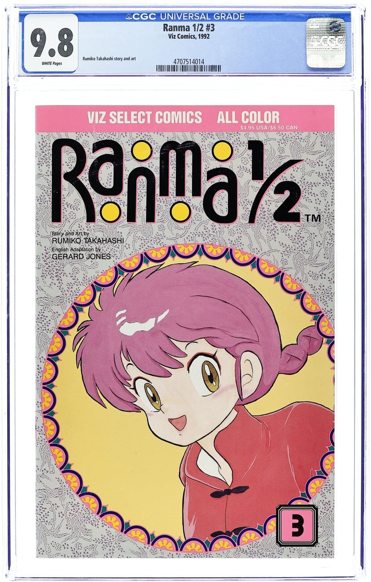 Ranma 1/2 parte 01 #3 CGC 9.8 1992 4707514014