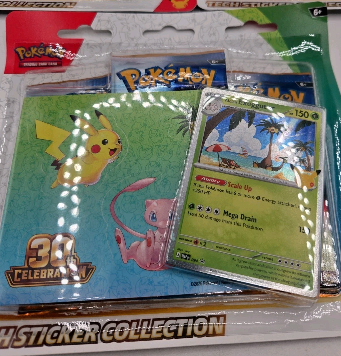 Pokémon TCG: 30th Celebration Tech Sticker Collection Alolan Exeggutor - IN HAND