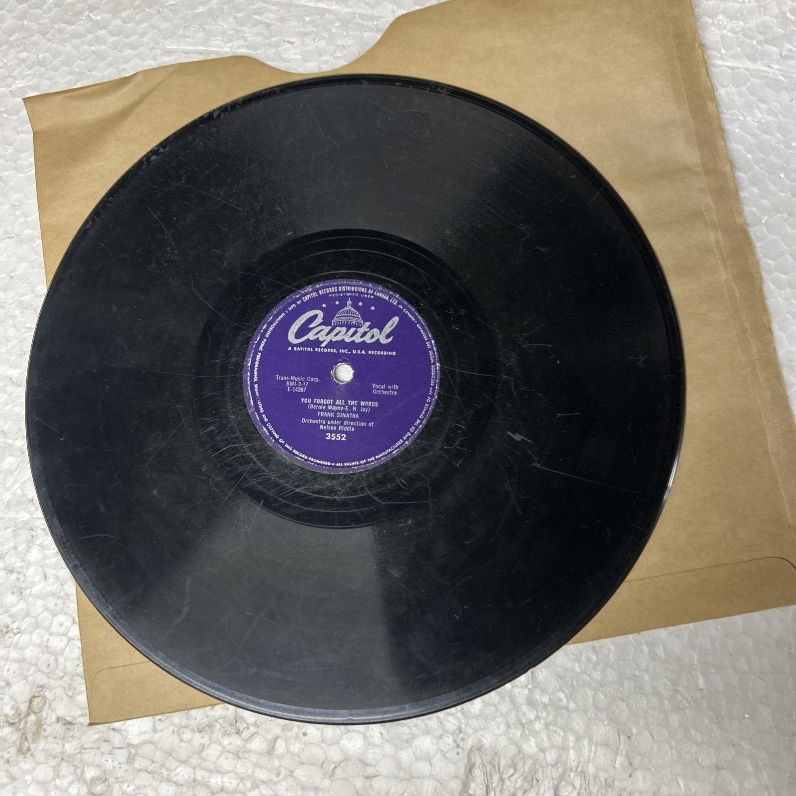 Frank Sinatra Jealous Lover/You Forgot All The Words Capitol 78