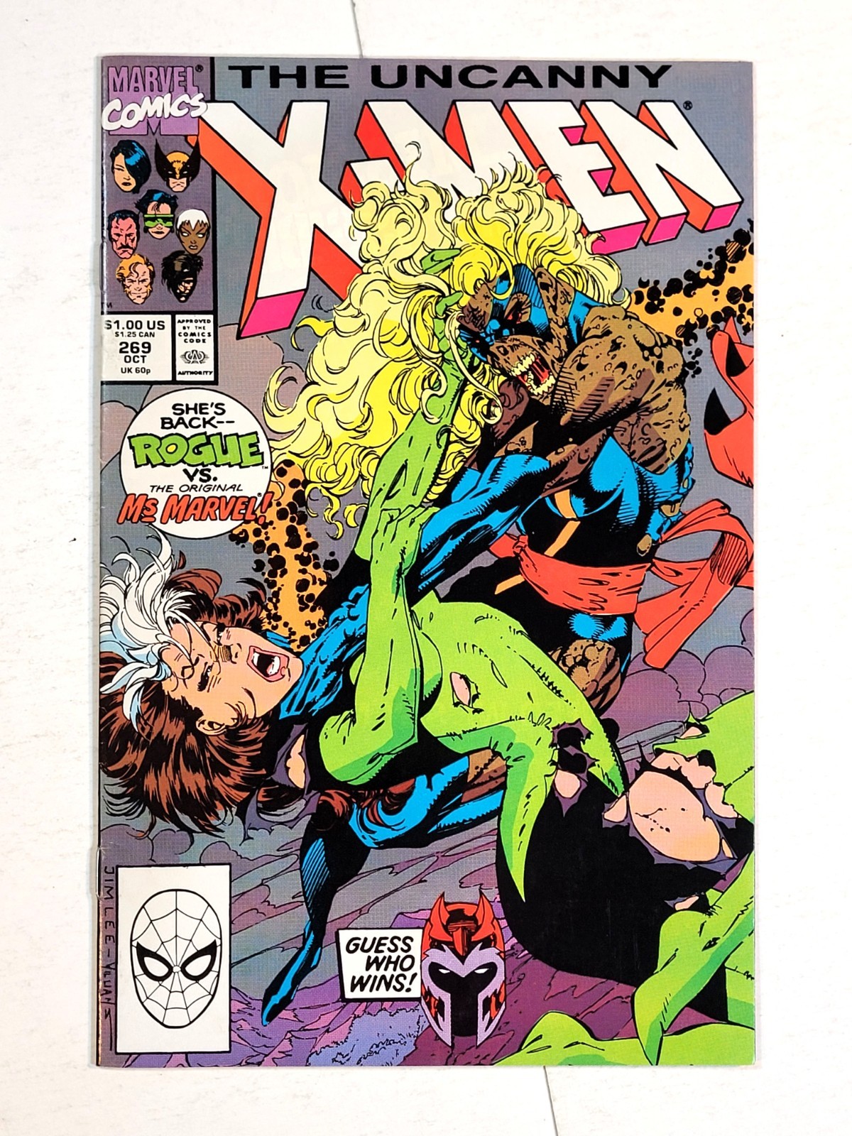 UNCANNY X-MEN #269 Marvel Comics ottobre 1990 Jim Lee art 1° App. HOST VF - Rogue