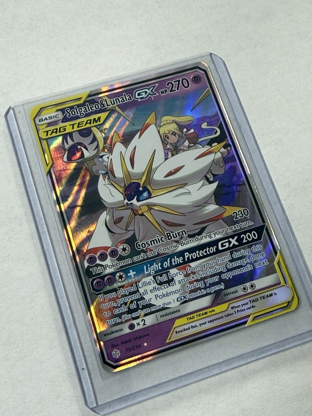 Solgaleo & Lunala GX 75/236 Cosmic Eclipse Ultra Rare Holo Eng 270HP