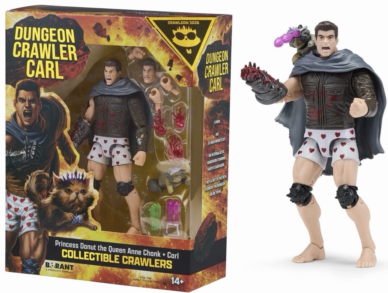 Carl with Princess Donut SDCC 2026 Bloody Figure Dungeon Crawler Carl prevendita