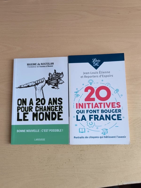 Lot 2 livres - On a 20 ans pour changer nos vies - 20 initiatives qui font bouger la France