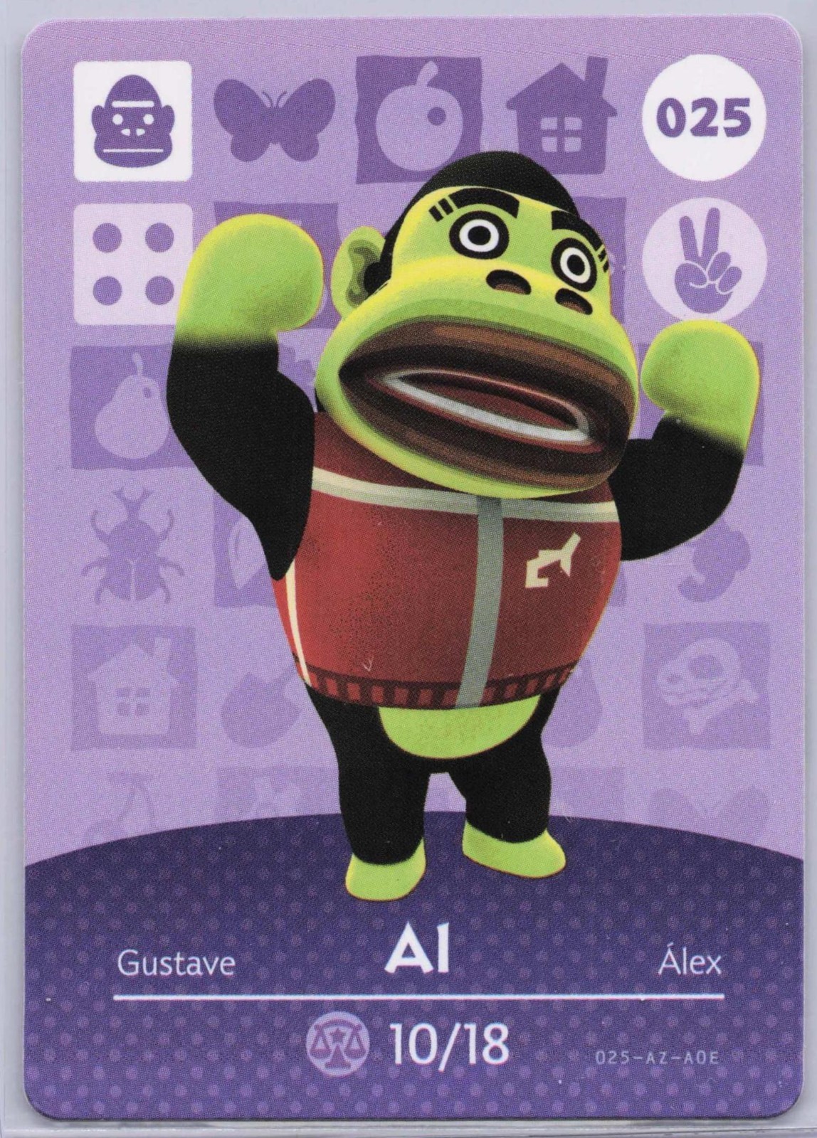 Animal Crossing Amiibo Card Serie 1 Al #025 Versione NA