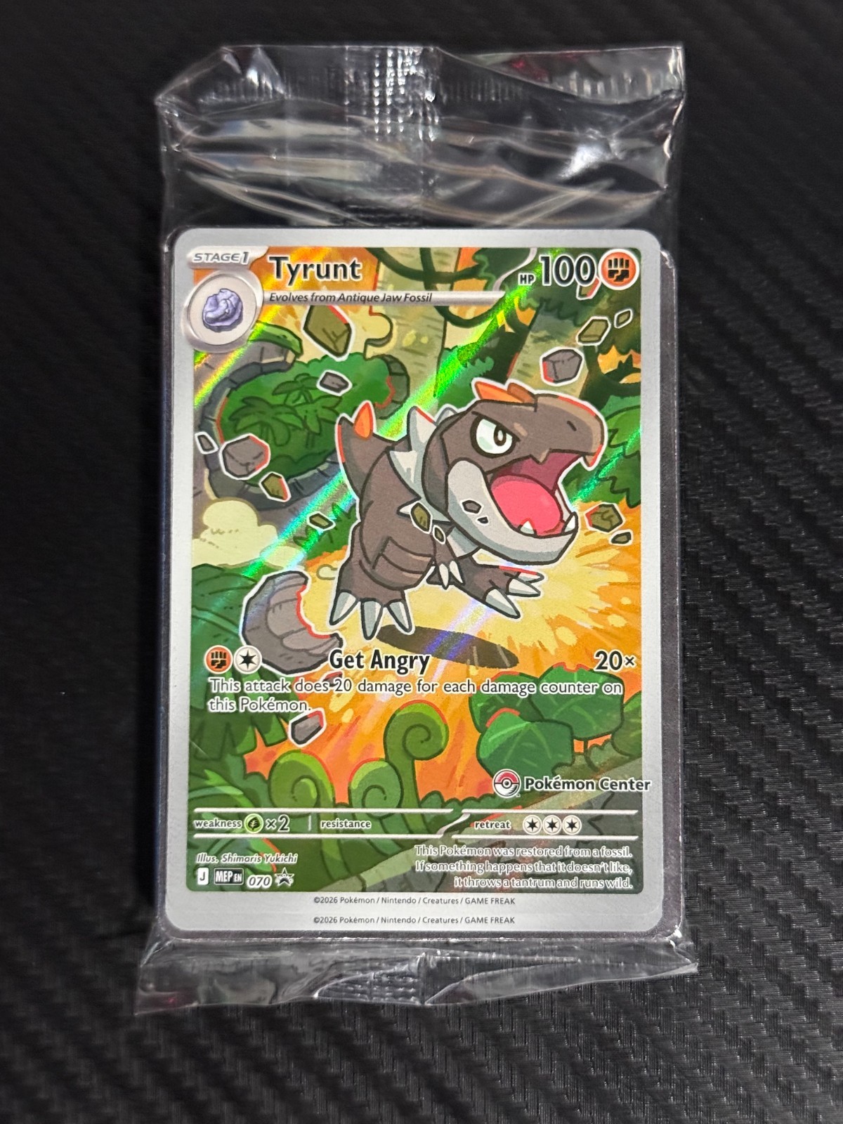 Pokemon Perfect Order Pokemon Center Stamped Promo Tyrunt 070 SEALED
