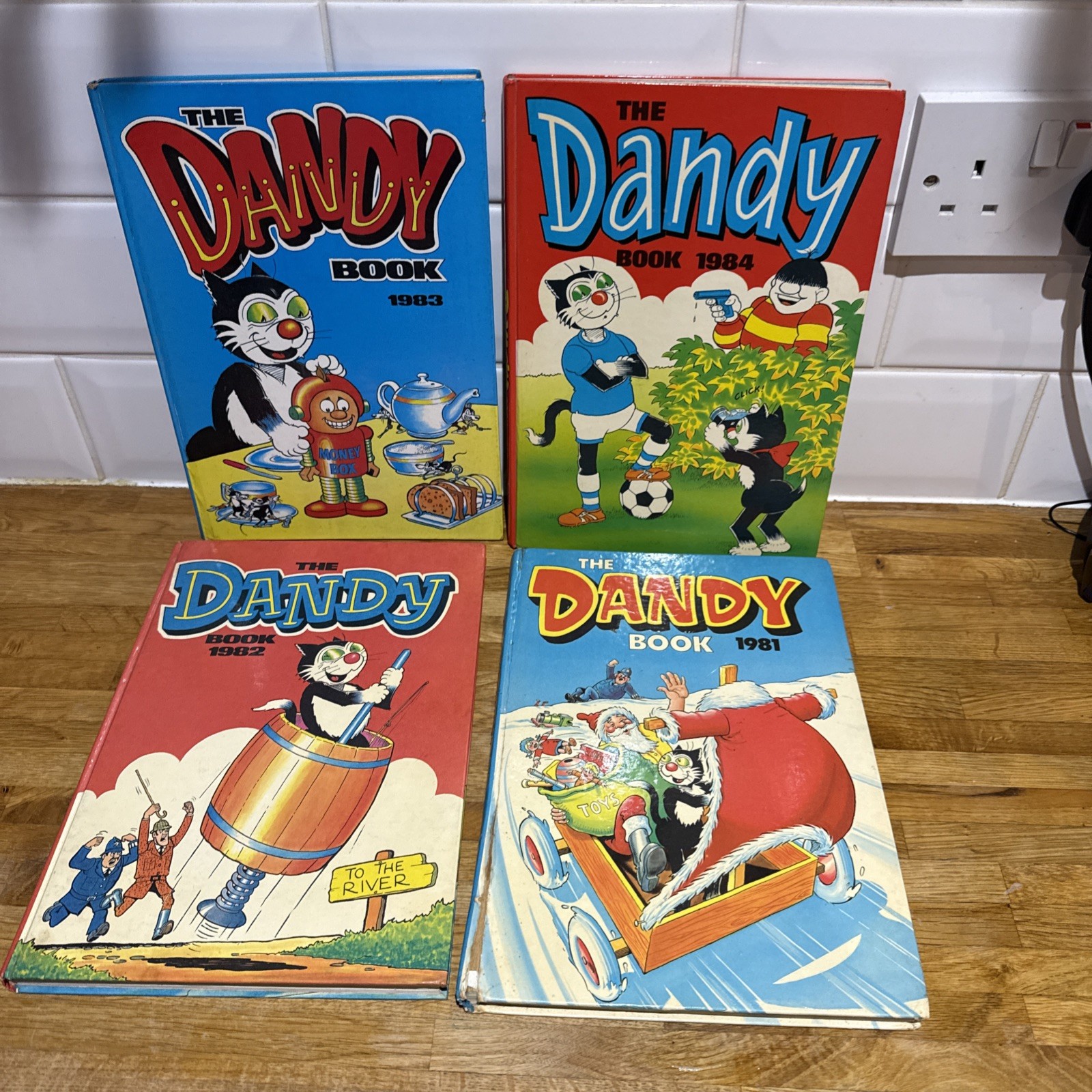 1980s Dandy Annual Books clipped (1981,82,83,84) Bundle Set of 4