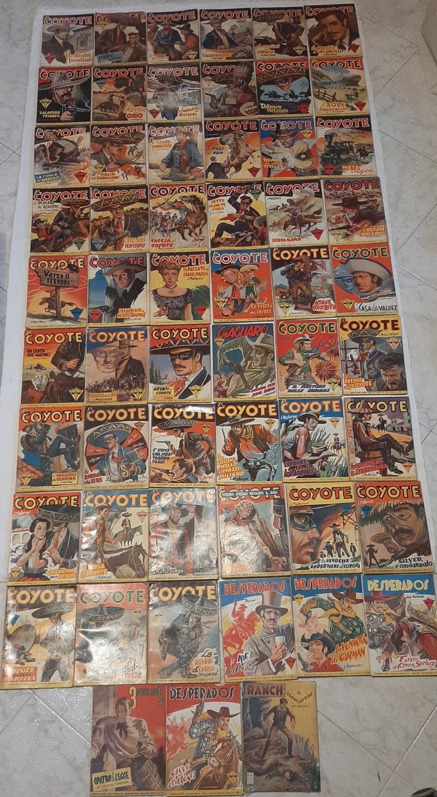 Super Lotto 57 albi El Coyote - Desperados - Ranch anni 50 Dardo