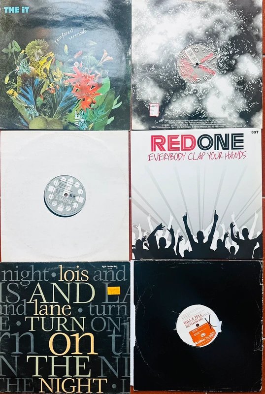 Lotto 6 vinile disco house trance electro minimal techno dance tribal acid garage italodisco 90/2000