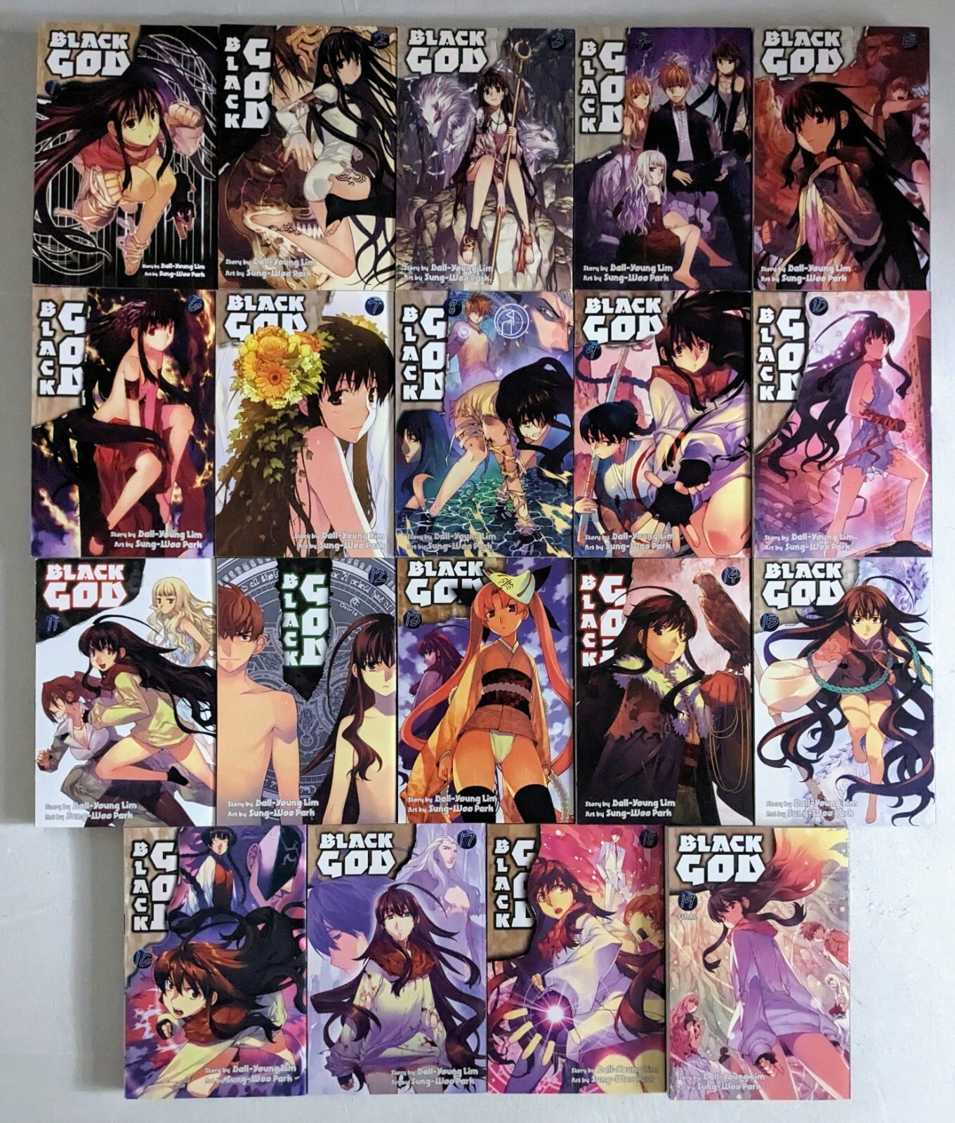 Black God Vol 1-19 by Dall-Young Lim & Sung-Woo Park Complete English Manga Set
