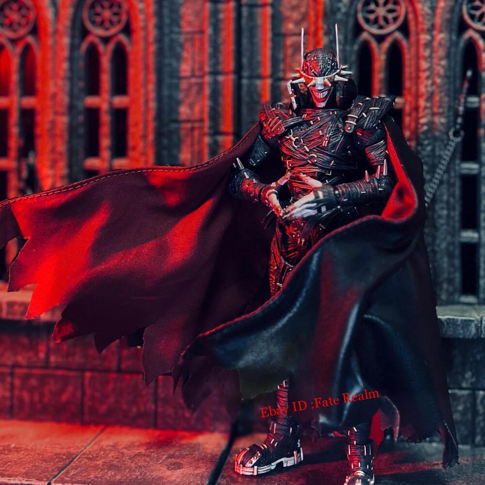 Mantello mantello cablato personalizzato 1/12 per action figure 6'' Darkest Knight (no figure)