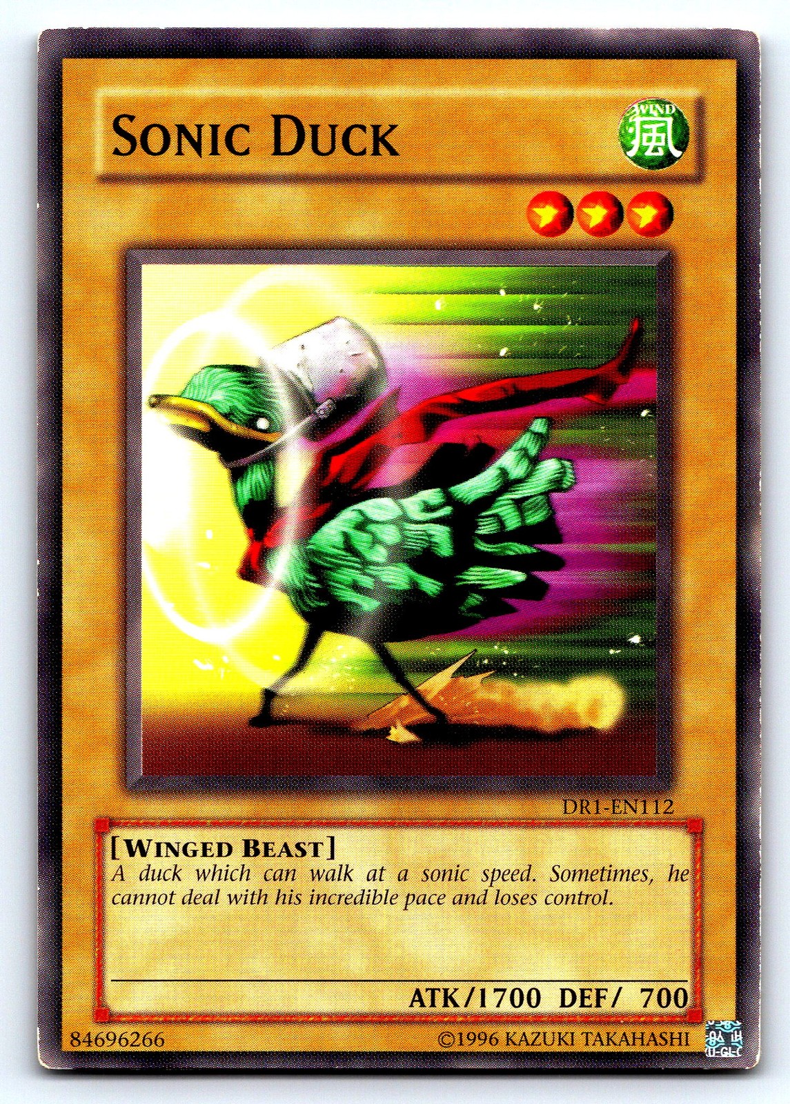 Sonic Duck Dark Revelation Volume #DR1-EN112 Carta Yu-Gi-Oh comune giocata leggermente