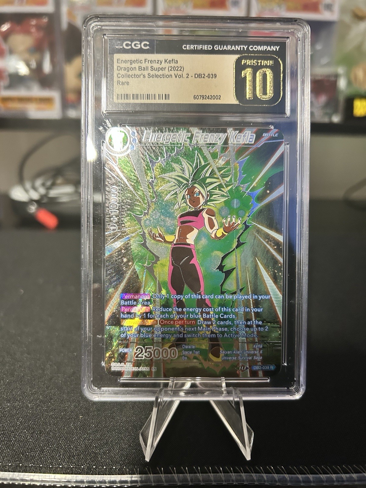 Energetic Frenzy Kefla DB2-039 Selezione da Collezione Dragon Ball Super CGC 10