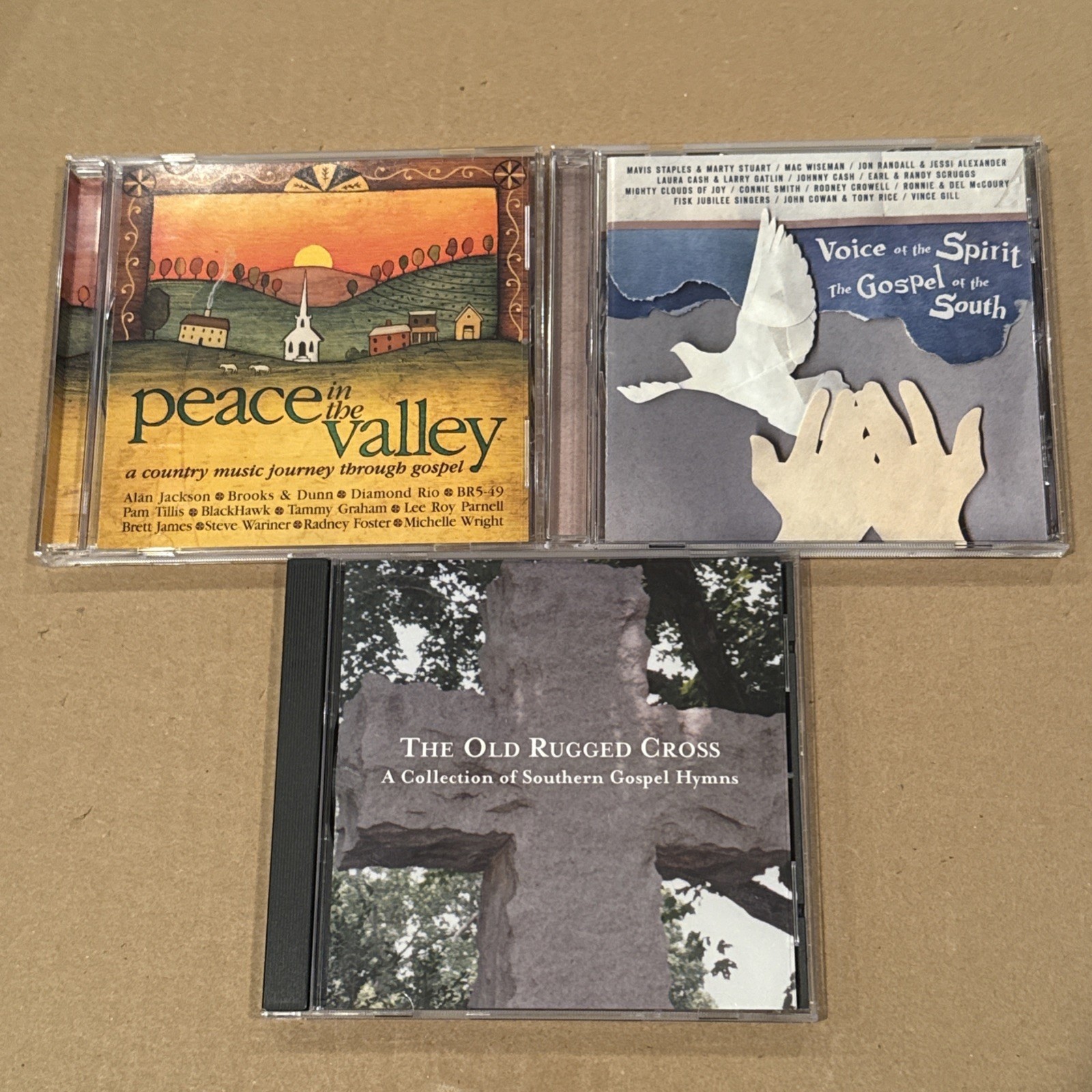 Various Artists: Peace in the Valley,Voice of the Spirit,Old Rugged Cross (3CDs)