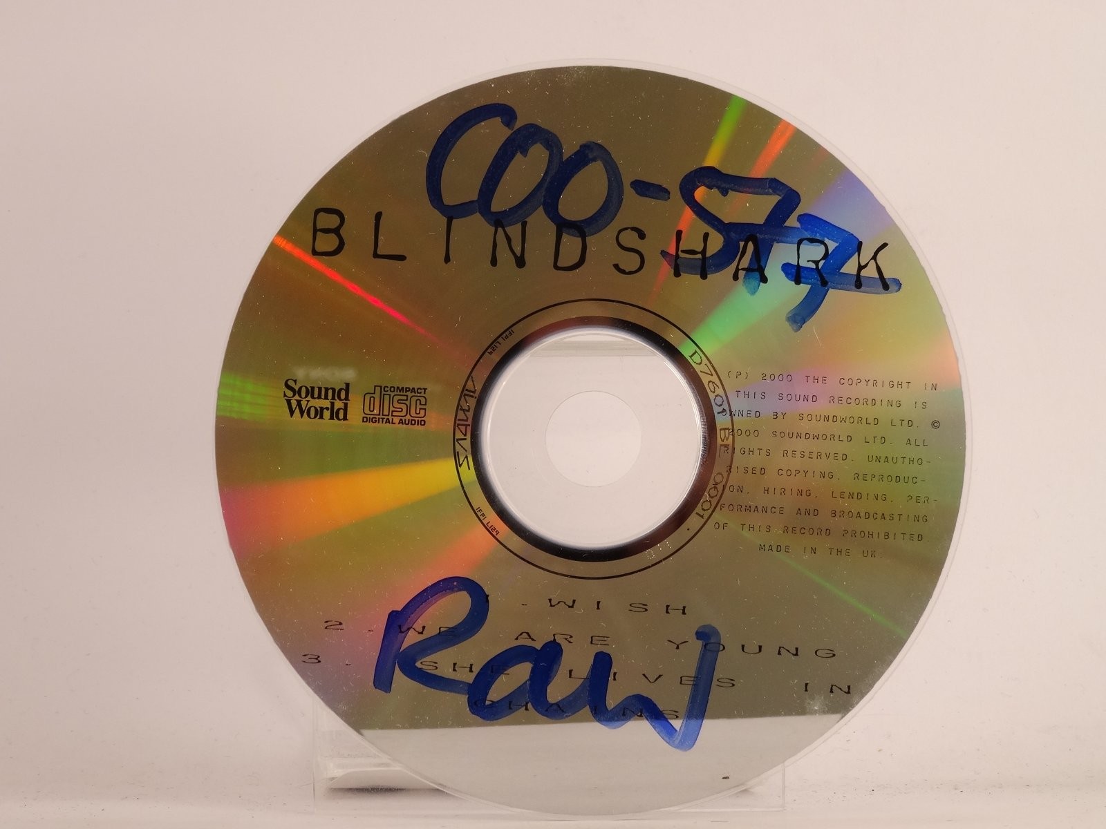 BLINDSHARK WISH (X4) 3 Track CD Single including Plastic Sleeve 