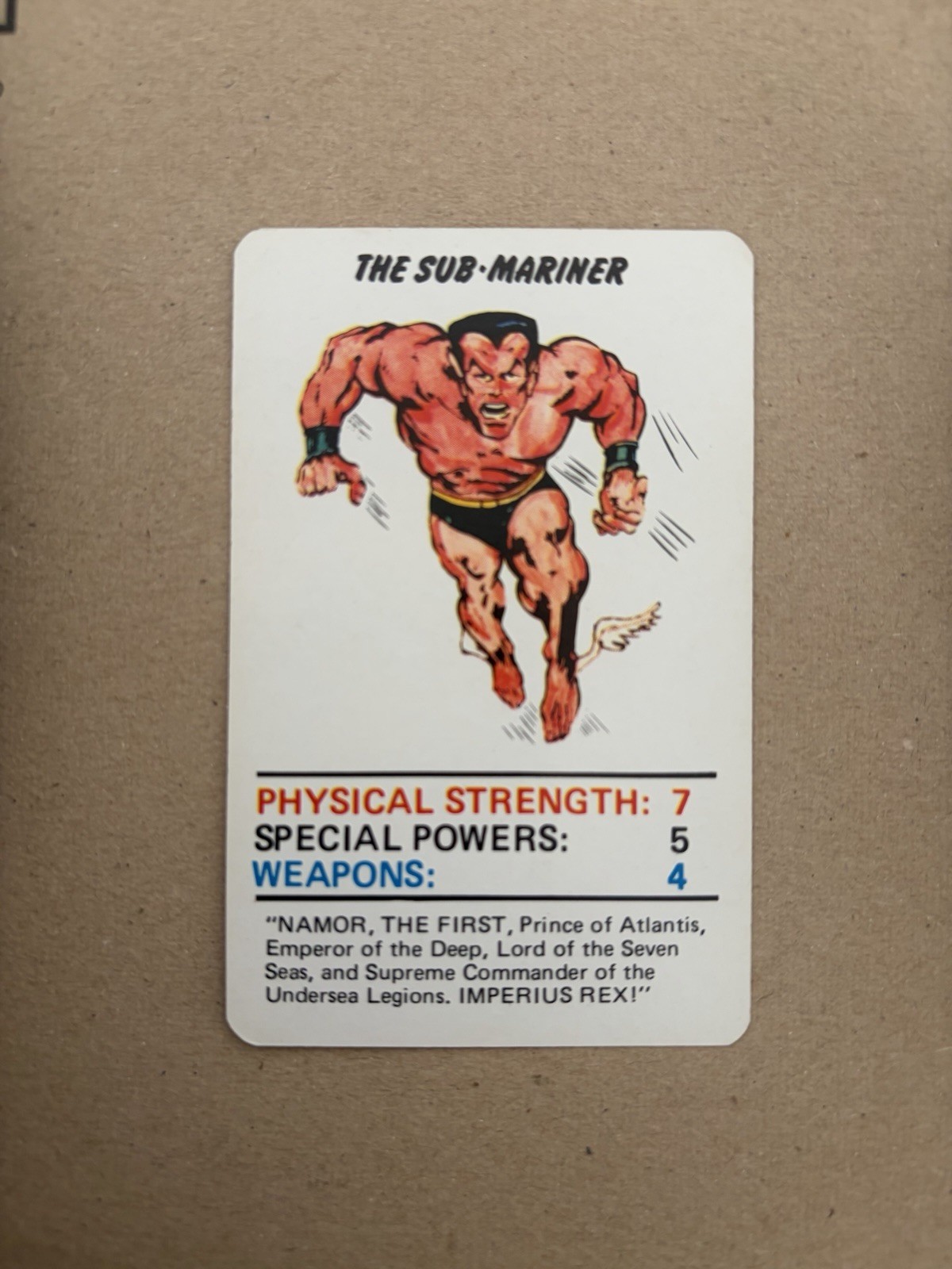 The Submariner 1977 Marvel Super Heroes Card Excellent Condition 