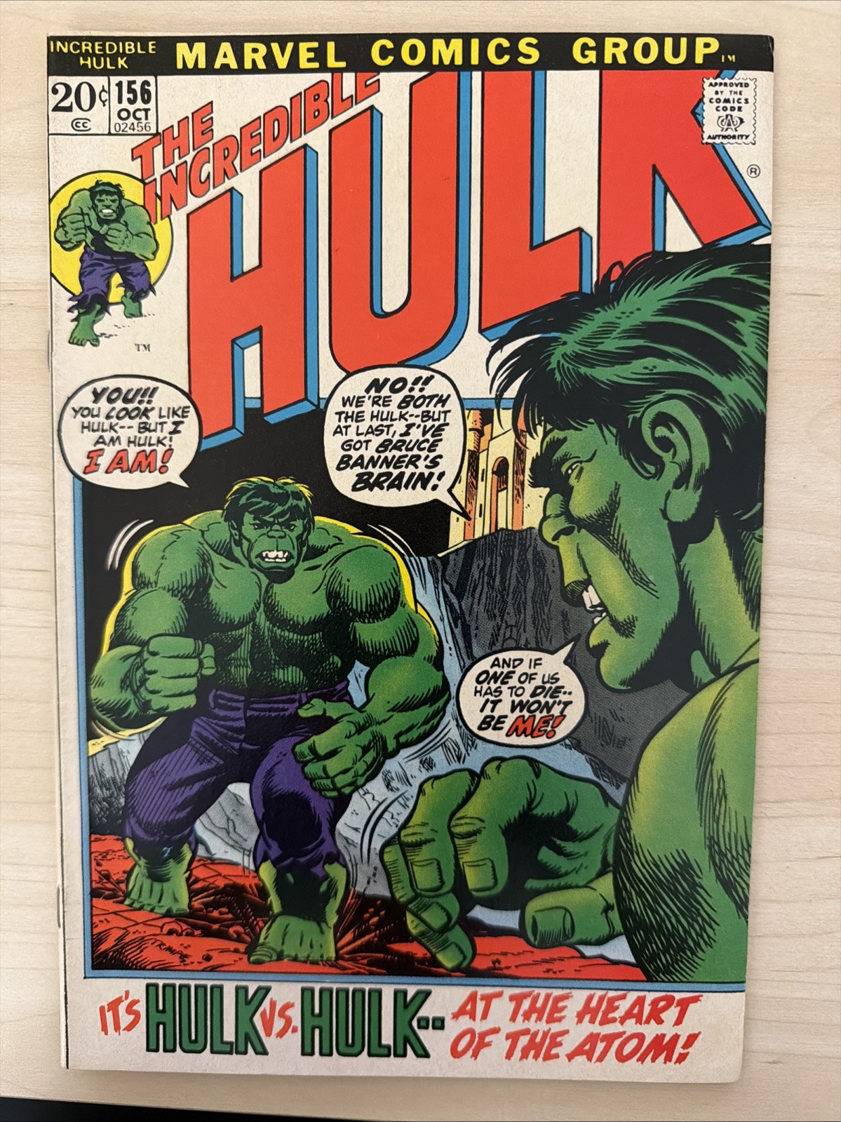 L'incredibile Hulk #156 (Marvel Comics ottobre 1972) - FN+