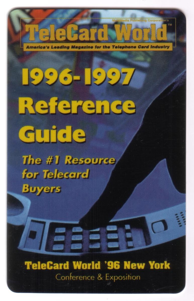 Scheda telefonica 5m TeleCard World Magazine '1996-1997 Guida di riferimento' 1996 New York Expo