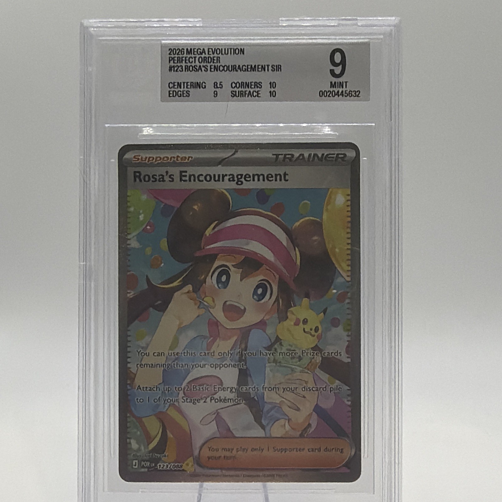 Rosa's Encouragement 123/088 Mega Evolution ordine perfetto SIR Holo BGS 9