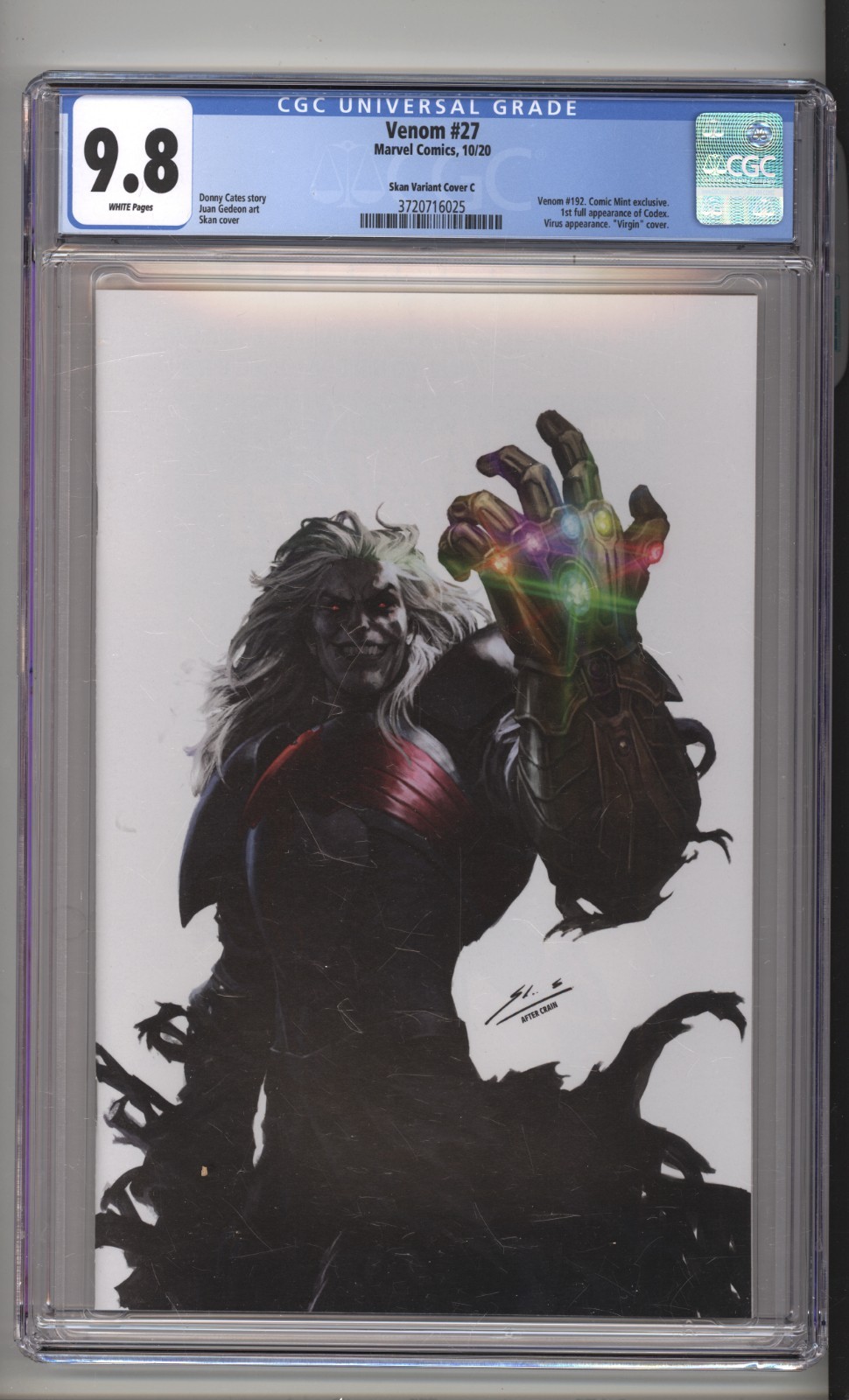 Venom 27 CGC 9.8 Skan Variant Virgin Cover C 2020