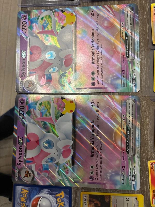 2 Sylveon promo 30 th anniversario pokemon jumbo condizioni nm /gd