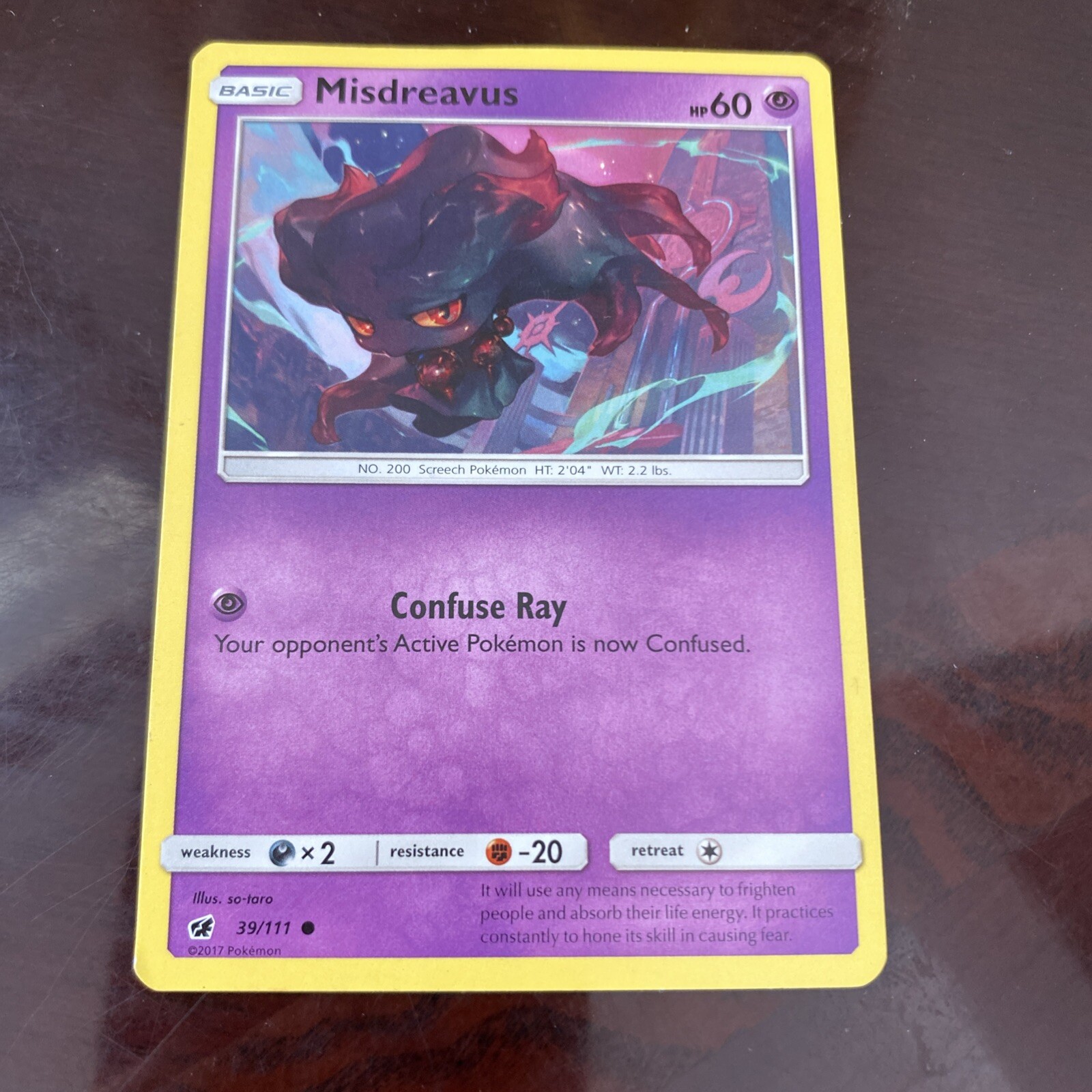 Misdreavus 39/111 Pokemon comune TCG CARTA FINISG REGOLARE